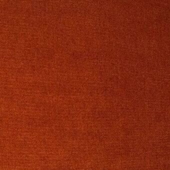Moroso fabric swatch in copper tone displays a dense, granular texture; labeled “Fox A7006 – Fox 064 copper – s” in the lower left corner.